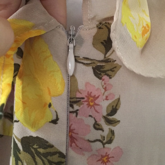 June& Hudson blush color floral midi dress. Size S - Picture 6 of 7